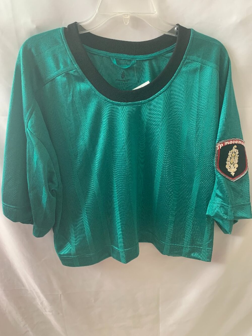 FREE PEOPLE MOVEMENT High Score Tee in Green/Black Sz LARGE